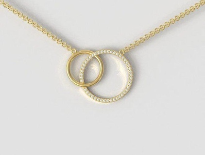 diamond necklace jewelry gold pauloranieri trendy fashion classic modern silver pendant gemstone jewellery ring teen necklaces 3d print model - Mito3D