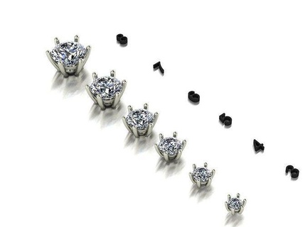 diamante collar pendientes joyería joya oro anillo Boda brillante arete blanco Moda 3d print model - Mito3D