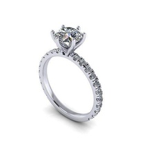 Diamant Parade Ring Juwel Engagement Hochzeit Schmuck Silber Gold engagem Mode Sterling Anhänger Halskette Schönheit Ohrringe Ringe 3d print model - Mito3D