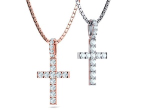 diamond pave cross 41mm french setting 3dmodel necklace classic men 40mm brilliant usa united uk france mexico europe canada israel set jewelry necklaces 3d print model - Mito3D