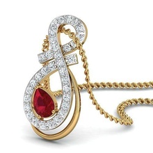 diamant pendentif gemme mariage engagement bijou bijoux imprimable argent or sterling blanc brillant platine luxe précieux Collier pendentifs anneaux 3d print model - Mito3D