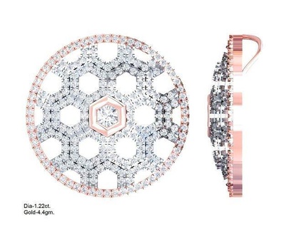 diamante pingente Projeto decoração disjuntar resumo elemento padronizar arte prata imprimível anel brilhante corte futurismo estátua joalheria pingentes 3d print model - Mito3D
