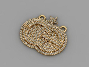 Diamant Anhänger acessorios Mode 3d Schmuck Gold Designer Golddesigner JewelleryDesigner Juwel Nashorn Halskette Trend blinzeln vereist druckbar Sterling 3d print model - Mito3D
