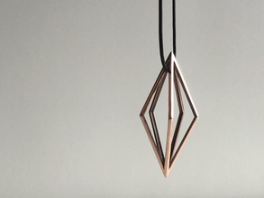 1 elmas kolye takı klasik üretici geometrik metal minimal parametrik basit benzersiz sanat detay zarif sophistocated pentagon 5 taraflı Özet 3d print model - Mito3D