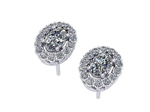 diamond pendant earrings golden silver jewelry 3d print model - Mito3D