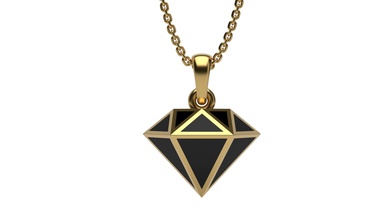 diamant anhänger emaille gold schmuck silber druckbar platin weiß brillant geschenk glücklich mode schönheit 3d print model - Mito3D