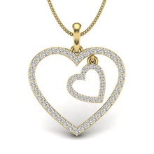 pendentif diamant de dames bijoux d'argent imprimable le prototypage la mode or mariage précieux beauté l'engagement collier joyau pendentifs pendents 3d print model - Mito3D