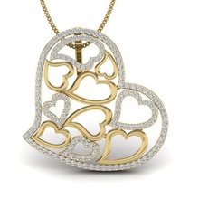 pendentif diamant de dames bijoux le d'argent imprimable prototypage la mode or mariage précieux beauté l'engagement collier joyau pendentifs pendents 3d print model - Mito3D