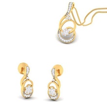 diamond pendant set ladies necklace necklaces jewelry silver gold printable pendants 3d print model - Mito3D