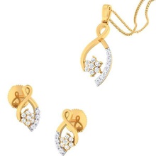 diamond pendant set ladies necklace necklaces jewelry silver gold printable pendants 3d print model - Mito3D
