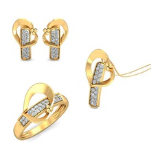 Diamant Anhänger einstellen Damen Silber druckbar Prototyp entwickeln Schmuck Mode Gold Hochzeit wertvoll Schönheit Engagement setzt Juwel 3d print model - Mito3D