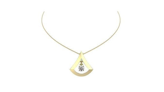 Diamant Anhänger Frauen Schmuck Gold Silber druckbar Ring Engagement Stereolithographie Nashorn stl Halskette 3d print model - Mito3D