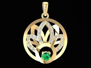 diamond pendant women 1127 jewelry fashion accessories gold woman design fengshui pendants 3d print model - Mito3D
