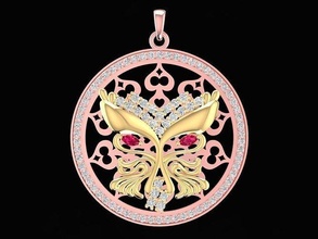 diamond pendant women 1232 jewelry fashion accessories gold woman design pendants 3d print model - Mito3D