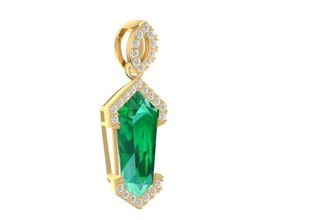 diamond pendant women 1898 jewelry fashion accessories gold man men woman unisex design fengshui pendants 3d print model - Mito3D
