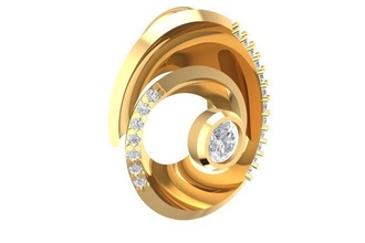 diamond pendant women 1904 jewelry fashion accessories gold man men woman unisex design fengshui pendants 3d print model - Mito3D