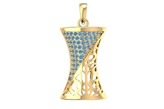 diamond pendant women 1976 jewelry fashion accessories gold woman design fengshui rings 3d print model - Mito3D