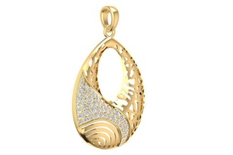 diamond pendant women 2095 jewelry fashion accessories gold man men woman unisex design fengshui pendants 3d print model - Mito3D