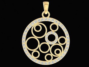 diamond pendant women 2222 jewelry fashion accessories gold woman design pendants 3d print model - Mito3D