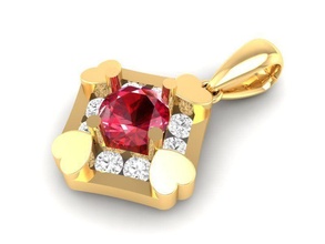 diamond pendant women 223 jewelry fashion accessories gold man men woman unisex design fengshui pendants 3d print model - Mito3D
