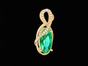 diamante pendente donne 2241 gioielleria moda Accessori oro uomo uomini donna unisex design feng shui anelli 3d print model - Mito3D
