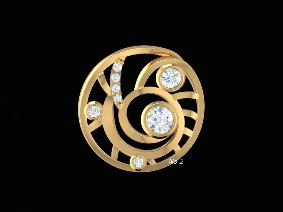 diamond pendant women 2244 jewelry fashion accessories gold man men woman unisex design fengshui wedding ring pendants 3D print model - Mito3D