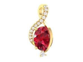 diamond pendant women 226 jewelry fashion accessories gold man men woman unisex design fengshui pendants 3d print model - Mito3D