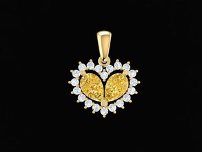 diamond pendant women 227 jewelry fashion accessories gold man men woman unisex design fengshui pendants 3d print model - Mito3D