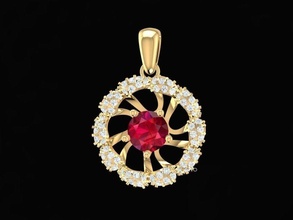 diamond pendant women 231 jewelry fashion accessories gold man men woman unisex design fengshui pendants 3d print model - Mito3D