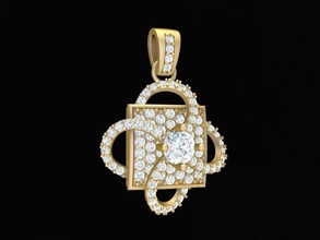 diamond pendant women 245 jewelry fashion accessories gold man men woman unisex design fengshui pendants 3d print model - Mito3D