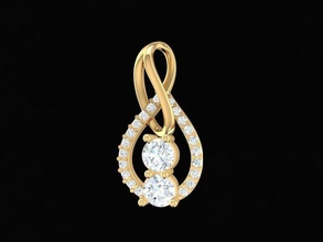 diamond pendant women 248 jewelry fashion accessories gold woman design fengshui pendants 3d print model - Mito3D