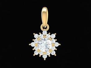 diamante pendente donne 250 gioielleria moda Accessori oro uomo uomini donna unisex design feng shui ciondoli 3d print model - Mito3D