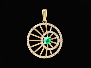 diamond pendant women 254 jewelry fashion accessories gold woman design fengshui pendants 3d print model - Mito3D
