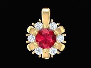 diamond pendant women 256 jewelry fashion accessories gold man men woman unisex design fengshui pendants 3d print model - Mito3D