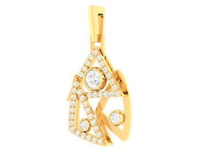 diamond pendant women 261 jewelry fashion accessories gold man men woman unisex design fengshui pendants 3d print model - Mito3D