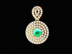 diamond pendant women 291 jewelry fashion accessories gold man men woman unisex design fengshui pendants 3d print model - Mito3D