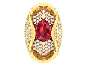 diamante pendente donne 294 gioielleria moda Accessori oro uomo uomini donna unisex design feng shui anelli 3d print model - Mito3D