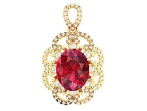 diamond pendant women 297 jewelry fashion accessories gold man men woman unisex design fengshui pendants 3d print model - Mito3D