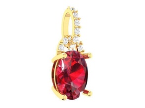 diamond pendant women 300 jewelry fashion accessories gold woman design fengshui pendants 3d print model - Mito3D