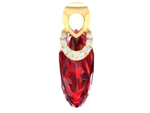 diamond pendant women 301 jewelry fashion accessories gold man men woman unisex design fengshui pendants 3d print model - Mito3D