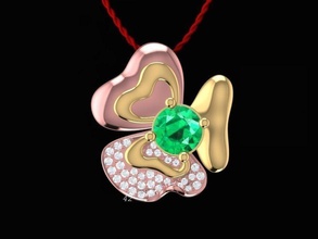 diamond pendant women 305 jewelry fashion accessories gold man men woman unisex design fengshui pendants 3d print model - Mito3D