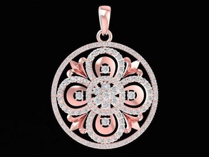 diamond pendant women 3083 jewelry fashion accessories gold woman design pendants 3d print model - Mito3D