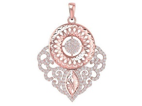 diamond pendant women 3105 jewelry fashion accessories gold woman design pendants 3d print model - Mito3D