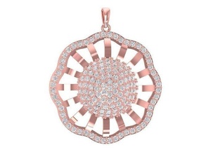 diamond pendant women 743 jewelry fashion accessories gold woman design fengshui pendants 3d print model - Mito3D