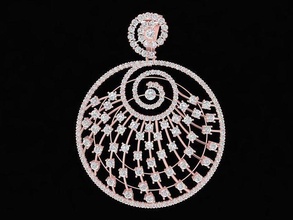 diamond pendant women 900 jewelry fashion accessories gold woman design pendants 3d print model - Mito3D
