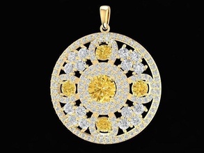 diamond pendant women 906 jewelry fashion accessories gold woman design pendants 3d print model - Mito3D