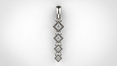 diamond pendant jewelry gold platinum precious pendants 3d print model - Mito3D