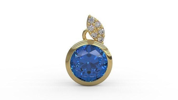 diamant bijoux femmes formats pendentif or argent pendentifs imprimable Collier bijou mariage engagement sterling 3d print model - Mito3D