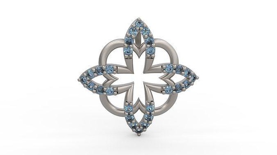 diamant bijoux femmes formats pendentif or argent pendentifs imprimable bijou Collier mariage 3d print model - Mito3D