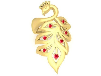 diamante Fénix anel 3684 joalheria moda acessórios ouro mulher mulheres Projeto argolas 3d print model - Mito3D